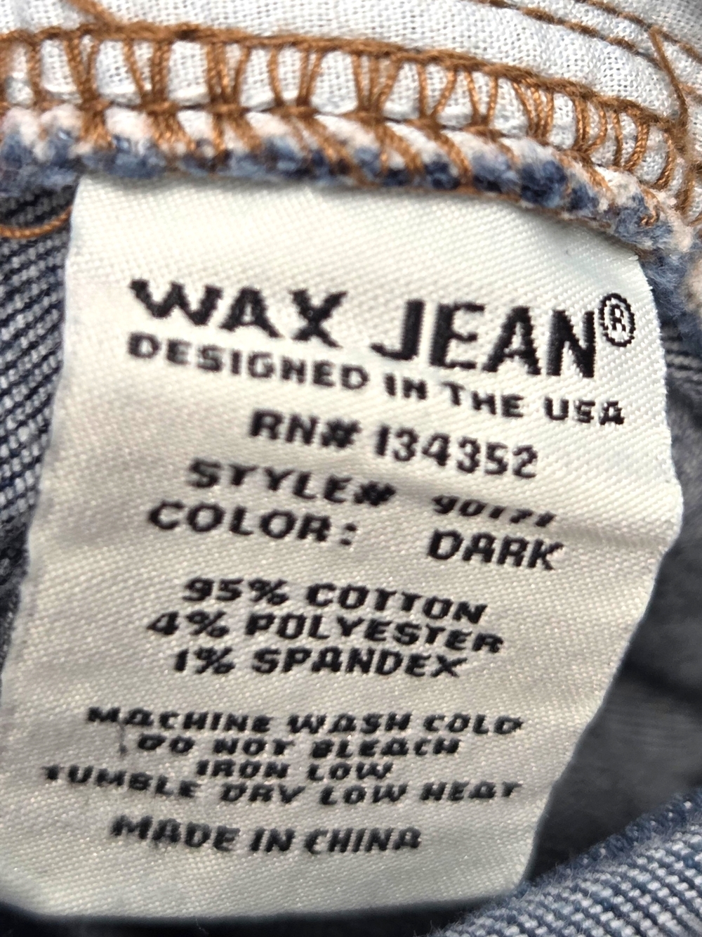 Wax Jean Dark Wash Button Down Denim Pinafore Dress Size Small Western Cowgirl - Picture 7 of 14